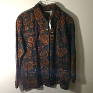 Chicos denim Ash Size 3 button up flannel